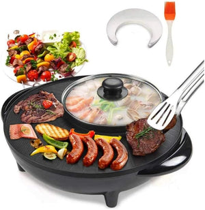 2-in-1 BBQ Grill & Hot Pot – Electric Dual Cooking Appliance
