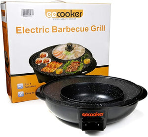 2-in-1 BBQ Grill & Hot Pot – Electric Dual Cooking Appliance