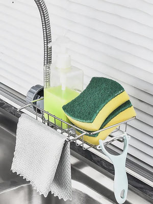 Stainless Steel Faucet Shelf – Rust-Proof Sink Organizer Rack