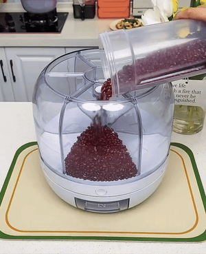 Rotating Food Storage Dispenser – Multi-Compartment Grain Container
