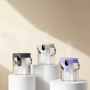 Dual-Spray Portable Humidifier with Warm Light – Nano Mist Air Moisturizer