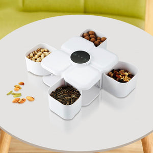 Smart Automatic Candy Box – 2.5L Divided Snack Storage Organizer