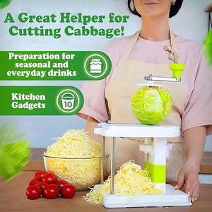 MultiChef Vegetable Spiral Cabbage Shredder – Manual Kitchen Slicer