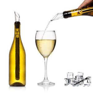 Stainless Steel Wine Chiller Stick with Pourer – 2-in-1 Wine Cooling Rod