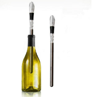 Stainless Steel Wine Chiller Stick with Pourer – 2-in-1 Wine Cooling Rod