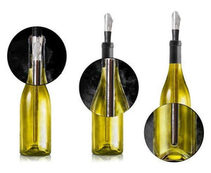 Stainless Steel Wine Chiller Stick with Pourer – 2-in-1 Wine Cooling Rod