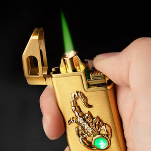 Creative Scorpion Chip Gas Lighter – Zinc Alloy Metal Design