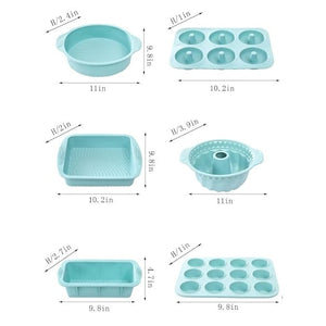 Royalford 6-Piece Silicone Bakeware Set – BPA Free & Oven Safe