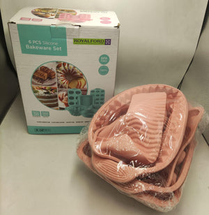 Royalford 6-Piece Silicone Bakeware Set – BPA Free & Oven Safe