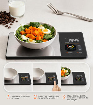 Smart Kitchen Scale with Bluetooth App – Digital Nutrition & Calorie Tracker