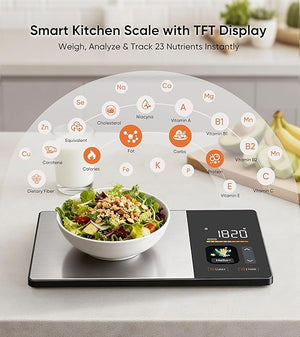 Smart Kitchen Scale with Bluetooth App – Digital Nutrition & Calorie Tracker