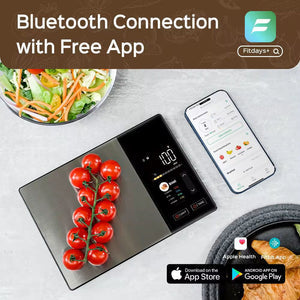 Smart Kitchen Scale with Bluetooth App – Digital Nutrition & Calorie Tracker