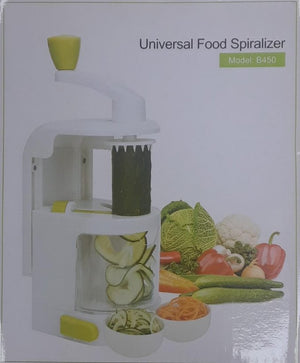 Universal Food Spiralizer – 3-in-1 Manual Vegetable Spiral Slicer