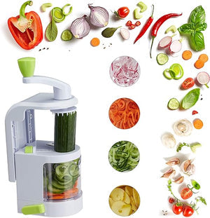 Universal Food Spiralizer – 3-in-1 Manual Vegetable Spiral Slicer
